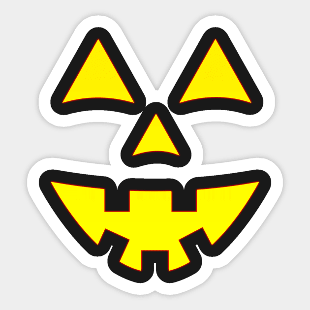 Glowing Orange Halloween Pumpkin Jack-o-lantern Sticker by lucidghost